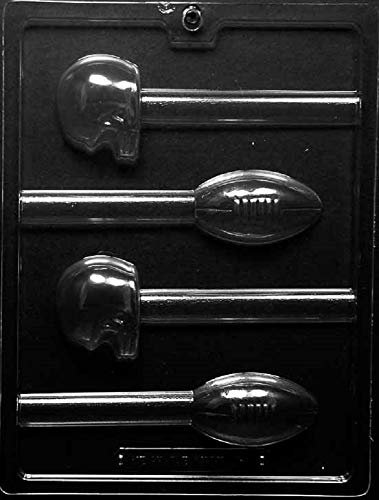 Grandmama's Goodies S111 Fußball und Helm Brezel Lollipop Lolly Schokolade Süßigkeiten Seife Form mit exklusiver Formanleitung (evtl. nicht in deutscher Sprache)