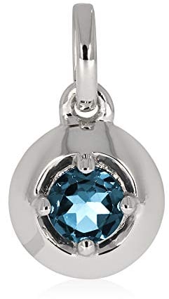 XEN Anhänger mit 5 mm London Blue Topas ca. 0,55 ct. rhodiniert