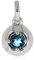 XEN Anhänger mit 5 mm London Blue Topas ca. 0,55 ct. rhodiniert