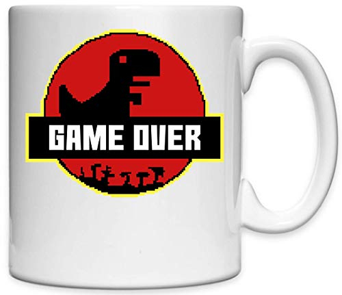 Game Over Park T Rex Poster Graphic Tazza in ceramica stampata