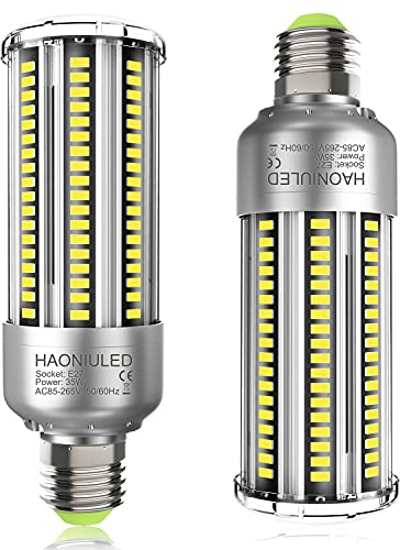 Superhelle E27 LED 35W Kaltweiß 6500K 4000LM Mais Birne Led E27 Lampe Entspricht Glühbirnen 300W, Edison Schraube E27 Maiskolben Led Birnen Led Mais Lampen Led Glühbirnen E27 Nicht Dimmbar, 2er-Pack