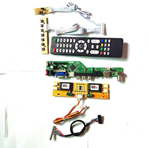 HSD190ME13-D10/D30 LCD Panel Monitor HDMI VGA USB AV RF T.V53 Drive Card Board Keyboard + Fernbedienung + Inverter LVDS 4CCFL 30Pin Kit (HSD190ME13-D10)