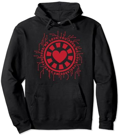 Marvel Avengers: Endgame Iron Man We Love You 3000 Heart Pullover Hoodie