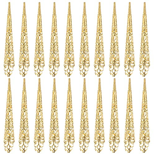 Lurrose Ongle Griffe Anneaux Halloween Faux Nail Alliage Gothique Punk Griffe Patte Anneaux Cosplay Accessoires Pour La Partie Du Ventre Le Théâtre de Danse D' or 20Pcs