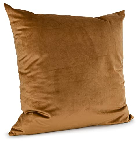 ANRO Kissenbezug Kissenhülle Kissen Deko-Kissen Sofa Kissen Couch Kissen Samt Braun 50x50cm ohne Füllung