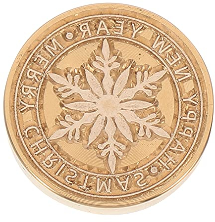 TOYANDONA Weihnachten Schneeflocke Wachssiegel Stempel Wachsstempel Messingköpfe für Umschläge Hochzeitseinladungen Karten Buchstaben Dichtungsstempel (Ohne Griff)