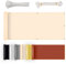 NKADNB Balkonumspannungen Windschutz 50x300cm 100% Polyester Wind-und UV-Schutz Sichtschutz Garten Aus Starken Material Mit Metall-Ösen für Balkongeländer Garten Freien,Beige