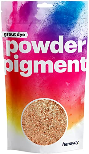 Hemway 50 g / 1.75 oz Metallic Copper Premium Grout Powder | Concrete Coloured Dye Pigment | Render Mortar Powdered Brick Toner | Suitable for Bathroom & Kitchen | High Colour Saturation