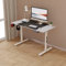 pro.tec Höhenverstellbarer Schreibtisch Pomona 110 x 60 cm elektrisch Computertisch mit Rollen Stehtisch Arbeitstisch mit Höhe von 72-117 cm Memory-Funktion Weiß