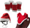 AMKA Weihnachtsset mit Helmmütze Weihnachtsbandagen 4er Set und Pferde Weihnachtsmütze Xmas Set