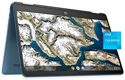 HP X360 14 HD Touch Chromebook, Intel Celeron N4120, 4GB RAM, 64GB eMMC, Intel UHD Graphics 600, Forest Teal, Chrome OS, 14a-ca0790wm