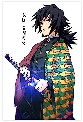 Tomioka Giyuu Anime-Poster, Leinwand, Poster, Wandkunst, Dekor, Bild, Gemälde für Wohnzimmer, Schlafzimmer, Dekoration, ungerahmt, 30 x 45 cm