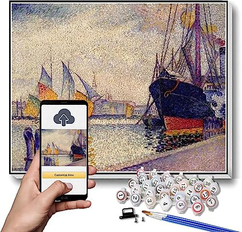 Malen nach Zahlen für Erwachsene Kits Canal De La Guidecca Venedig Gemälde von Henri-Edmond Cross Arts Craft für Home Wall Decor