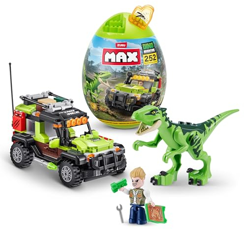 Max Build More Dino Adventure Raptor Force (233 pieces) Building Bricks Toys For Kids 5+ Create Dinos Vehicles and More Unbox Discover