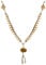 Aditri Creation Artificial Brown Beaded Ribbon Garland Garlands with Pom Pom Haar Mala for Idol-Mala for God Idol Frame Pooja Sringar Articles Ornament for Gift(Size:- 15)