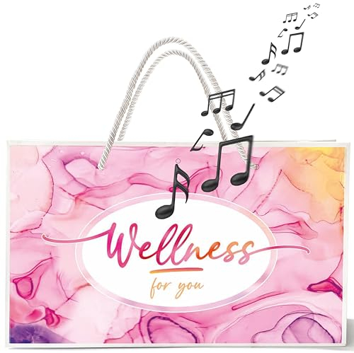 MUSIK-Geschenktüte Wellness, spielt beim Öffnen Entspannungsmusik, tolle Geschenkverpackung für Kosmetika für Freundin, Mama, Schwester, GagBag von bentino