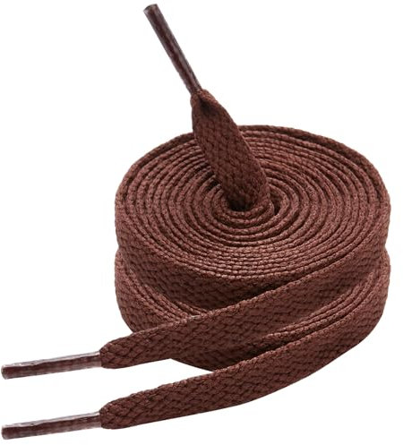7STROBBS Cordones Marrón,Cordones Planos de Converse Altas Bajas Air Force Deporte,8mm Anchos Cordones de Zapatos de Niños Adultos,Cordones para Converse Azul(60cm-2 Pares)