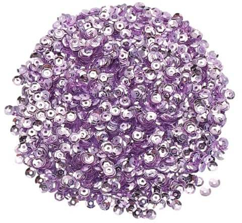 QUARKZMAN Paillettes Sfuse 4mm Paillettes Argentate con Retro 3000pz Paillettes a Coppa Paillettes per Ricamo per Creazione Gioielli Artigianato Cucito, Viola Rosa