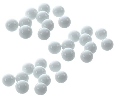 Daconovo 30 Stück Murmeln 16 mm Glasmurmeln Knicker Glaskugeln Dekoration Farbe Nuggets Spielzeug Weiß