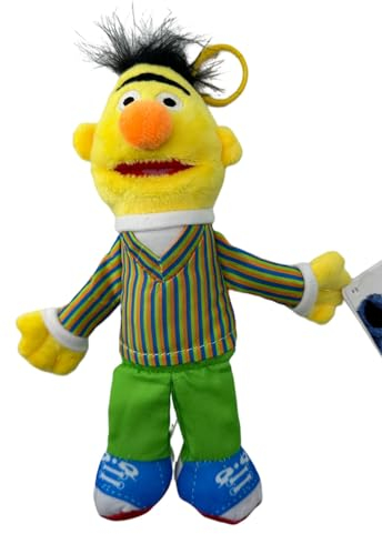 Soma Sesamstrasse Kuscheltier Plüsch Figur 20 cm Plüschtier Stofftier kuschelweich ab den ersten Lebensmonaten geeignet als Geschenk (Bert 20 cm)