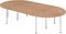 bümö Konferenztisch oval 320x160 cm großer Besprechungstisch in Nussbaum, Besprechungstisch mit Chromfüßen, Meetingtisch für 8 Personen, Tisch für Besprechungsraum & Meeting