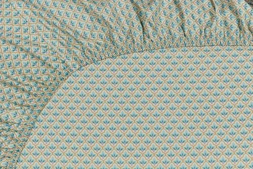 PIP STUDIO Spannbettlaken Mi Vida Farbe Blue Größe 180x200 für Matratzen bis zu 25cm Höhe