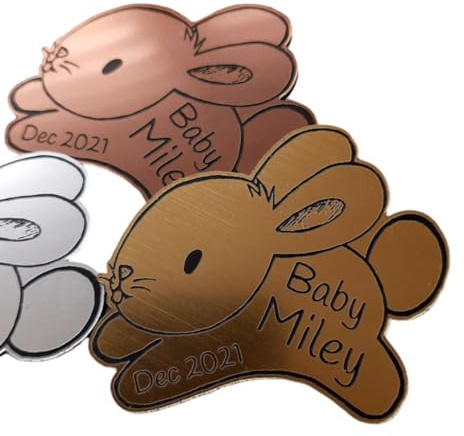 Baby Shower Favors - Personalized Baby Bunny Magnets - Gastgeschenke für Baby Party - Geburtstags Party Favors - 10 St.