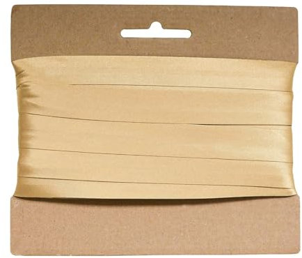 20m Schrägband Satin 20mm gefalzt Kantenband Einfassband 29 Farben wählbar, Farbe:sand