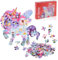 Goviox Tierische Puzzleteile, Besondere Puzzle für Kinder, Jigsaw Puzzle 60 Teile, Witzig Kinderpuzzle Geschenk, Kinderpuzzle Geschenk für Jungen Mädche ab 5-12 Jahren (Einhorn)