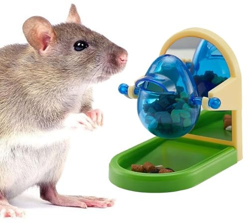 Jevnd Rat Enrichment Toys, Interactive Foraging Toys for Rats, Intelligence Growth Rat Enrichment Puzzle Games, Treat Dispensing Slow Feeder for Rats Cage Toy, Bird Foraging Toy for Parakeet Conure