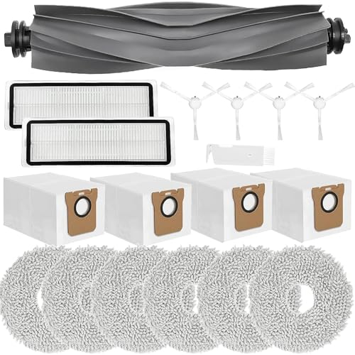 KimSin accessori di ricambio per Xiaomi X20+, X10+, per Dreame L10s Pro Gen 2, L10s Ultra, L10 Ultra, L10 Prime aspirapolvere robot, Spazzola Principale + 6 Panni + 4 Sacchetti + 4 spazzole Laterali