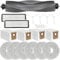 KimSin accessori di ricambio per Xiaomi X20+, X10+, per Dreame L10s Pro Gen 2, L10s Ultra, L10 Ultra, L10 Prime aspirapolvere robot, Spazzola Principale + 6 Panni + 4 Sacchetti + 4 spazzole Laterali