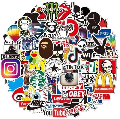 100 Stück Coole Hybrid Anime Elementar Aufkleber Manga, Vinyl, wasserdichte Aufkleber für Laptop, Skateboard, Wasserflaschen, Computer, Telefon, Gitarre, Cartoon Aufkleber (Verschiedene IP Typen)