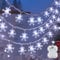 cshare Led Lichterketten Schneeflocke, 6M 40LED Lichterkette Batteriebetriebene, mit Timer IP65 Wasserdicht für Jar Garten Camping Weihnachten Innen Außen Dekorationen, Kaltweiß