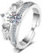 Epinki Freundschaftsringe Weiß Gold Au585 14K, Klassiker Rund 0.5ct Labor Erstellt Diamant Solitärring, Gold 585 Damen Diamantring Echtgold Schmuck, Gr.51 (16.2)