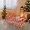 SOARS Deko Schlitten Weihnachten, Dekoschlitten mit Sternendeko, großem Stauraum, Weihnachtsdeko Metall für Zuhause, Büro, 99 x 36 x 61cm