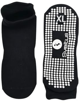 sveltus Rutschfeste Socken, Größe XL, 2 Stück, für Erwachsene, Uni, Schwarz