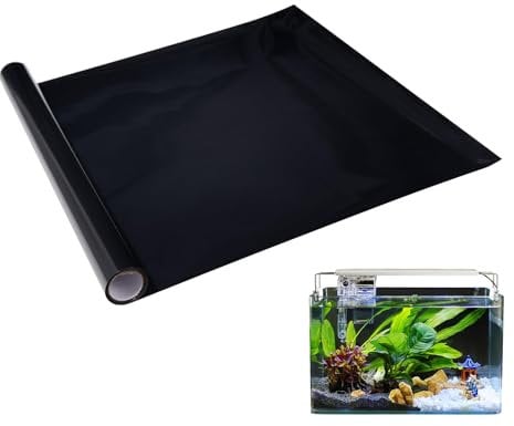 Husalsea Black Aquarium Background Aquarium Film Fish Tank Film Aquarium Static Sticker 30 * 200 CM