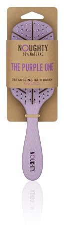 Noughty The Purple One Detangling Brush for Wet and Dry, Smooth and Tangle-Free Hair, Styling and Shower Brush for All Hairtypes, Eco-Friendly and Flexible for Daily Use