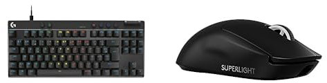 Logitech G Pro X TKL Rapid, Clavier Gaming Filaire sans pavé numérique Touches analogiques magnétiques, FRA AZERTY, Pro X Superlight 2 Lightspeed Souris Gaming sans Fil, Légère
