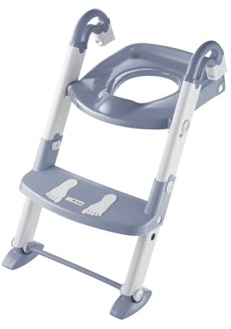 Kidskit Toilettentrainer 3in1, 3-farbig - Babytoilettentrainer - Toilettentrainer - Babyleiter - Babytreppe - Kinderwcsitz - Kindertoilettentrainer - verstellbar - blau