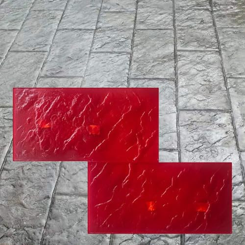 Innovz Realistic Concrete Stamp Texturing Skin Slate Pattern, Polyurethane Concrete Cement Imprint Texture Mold Pad, Outdoor Decorative Stone Forms(5pcs)
