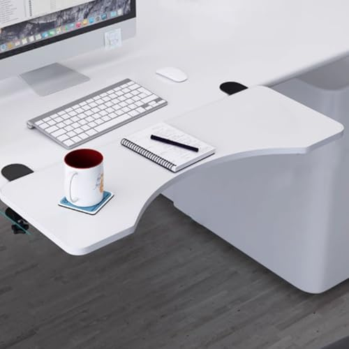Serenitison Desk Extender,Clamp On Foldable Keyboard Tray,Punch Free Computer Extension And Lengthened Hand Rest,Ergonomics Desk Extender Tray,Desktop Extensions,for Work,Study,Gaming,Office,Study