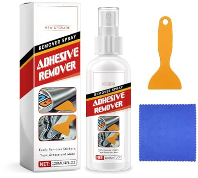 Generisch Kleber-Entferner Oberflächensicherer Kleber Entferner mit Kunststoff Scraper Aufkleber Entferner für einfache Entfernung von Aufkleber Kleber Rückstände Kleber Entferner für Autos 120 ML