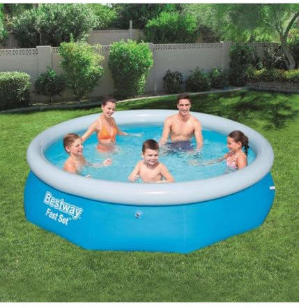 OISE ART STORE Trade Shop - Piscina Gonfiabile Fast Set Rotonda 305x76cm Predisposta per Pompa Filtro 57266 -