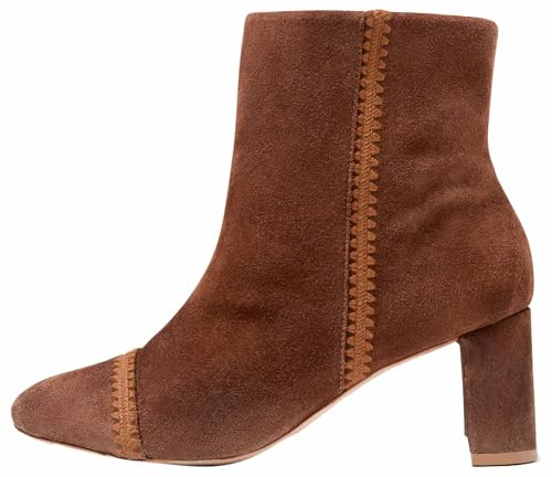 Cinq à Sept Women's Peyton Crochet Suede Boots, Dark Sepia, 5.5 UK