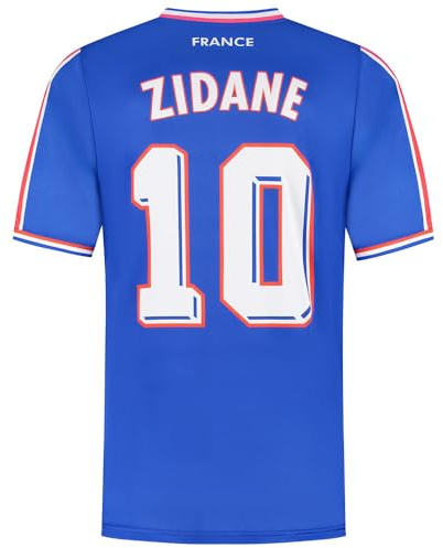 Frankreich Fußballtrikot Zidane - WM 1998 - Kinder und Erwachsene - Jungen - Sportsachen - Geschenk - Sport t Shirt - Sportbekleidung - Größe 128