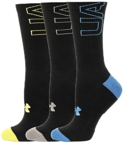 Under Armour UA Phenom Men's Socks, 3 Pairs, One Size Fits 8-13