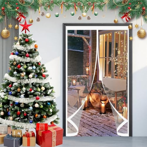 Rideau de Porte à Isolation Thermique 106 x 235 cm Anti Froid et Chaleur Vent Isolation Phonique Imperméable Rideau de Porte Anti Froid pour Salon, Chambre Chauffante, A