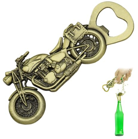 YAZWUR 1 Pcs Vintage Motorrad Flaschenöffner, Motorrad Bier Geschenke für Männer, Vatertagsgeschenk, Geburtstagsgeschenk für ihn, Vater, Ehemann, Opa, Freund